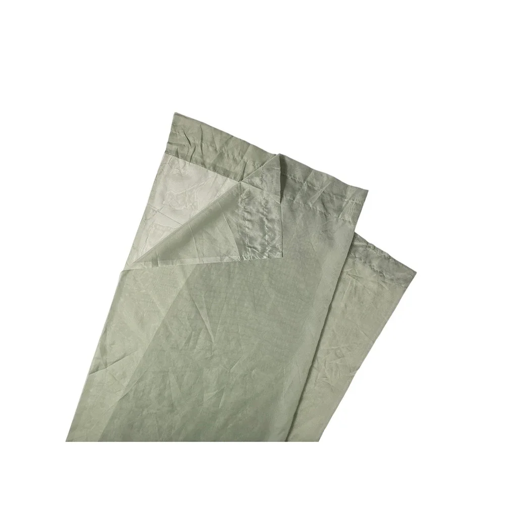 Pair of Solid Sage Green Sheer Curtains Drapes Rod Pocket 86 Long 2 Panels